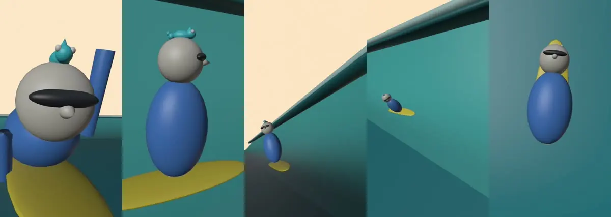 Episode 4 previz frames: paddle, pop-up, the wave, the colour, the float