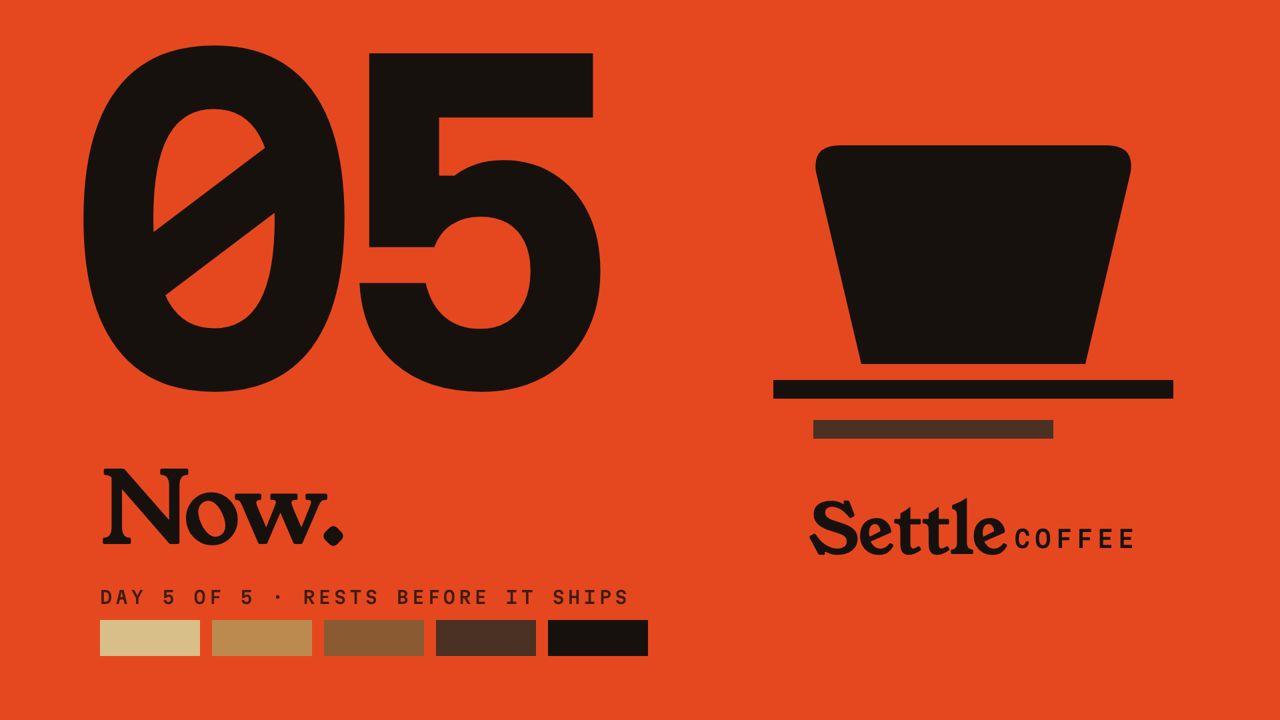 The Settle end frame in 16:9 for TV and video ads.